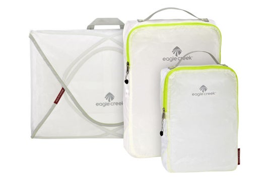 Three packing cubes.